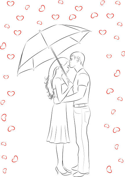 370+ Couple Kissing Romantic Pose Drawing Stock Illustrations, Royalty-Free  Vector Graphics & Clip Art - iStock