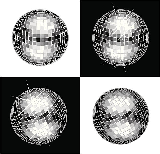 Disco Ball  mirror object drawings stock illustrations