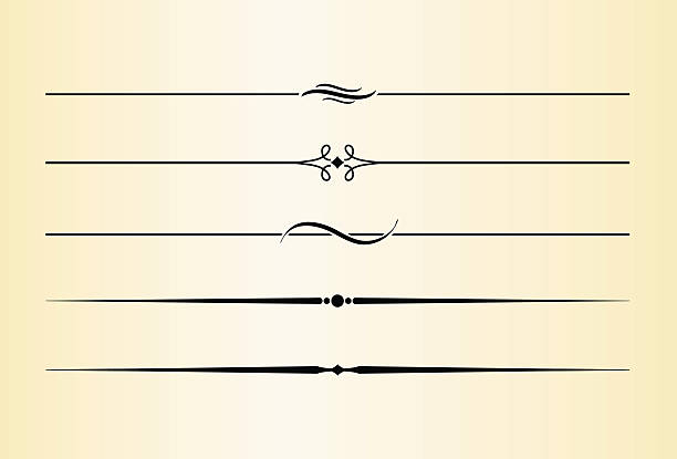 Decorative Dividers and Accents #7 5 decorative dividers Fleuron stock illustrations