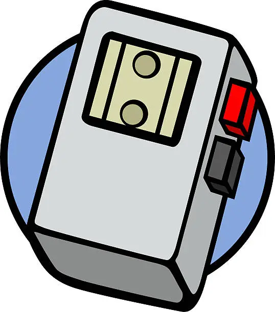 Vector illustration of audio cassette or tape recorder