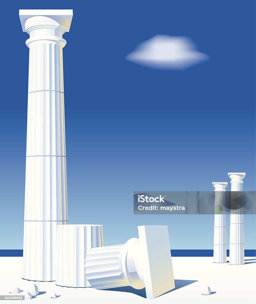 Des colonnes historique - clipart vectoriel de Grèce libre de droits