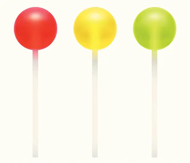 Vector illustration of Colorful lollipops