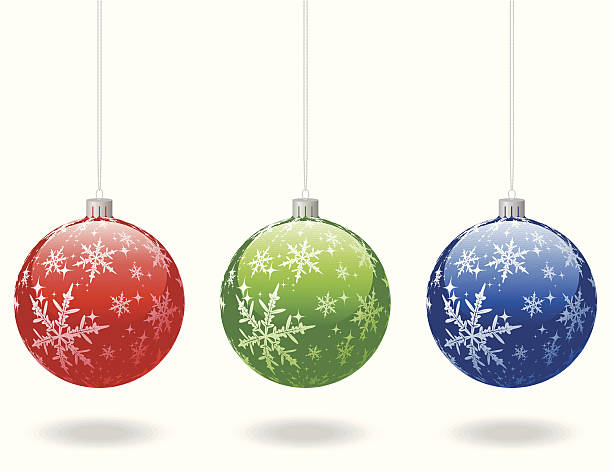 Christmas Balls vector art illustration