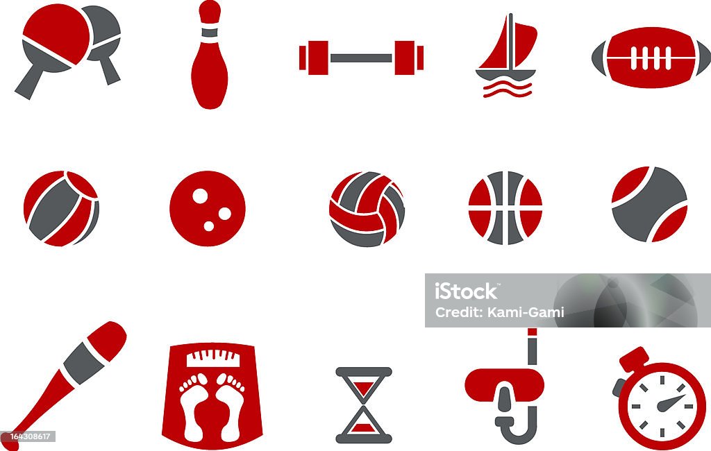 Set di icone di Sport - arte vettoriale royalty-free di Allenamento