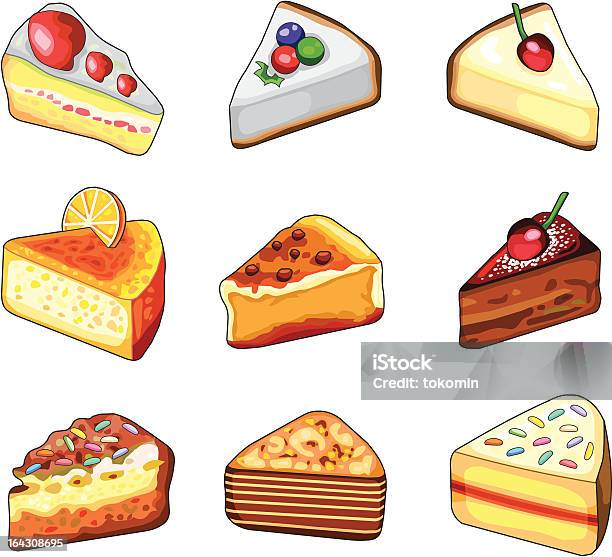 Ilustración de Tortas y más Vectores Libres de Derechos de Pastel de frutas - Pastel de frutas, Tarta - Postre, Alcorza