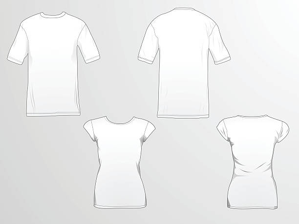 ilustrações, clipart, desenhos animados e ícones de t-shirt modelos - polo shirt shirt clothing textile