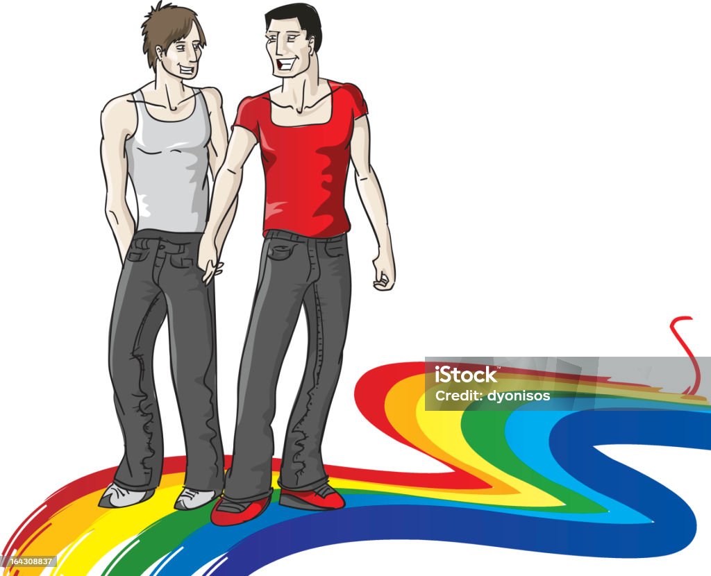 gay Paare - Lizenzfrei Blau Vektorgrafik