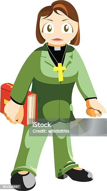 Female Priest Stock Illustration - Download Image Now - Minister - Clergy, Women, Adult