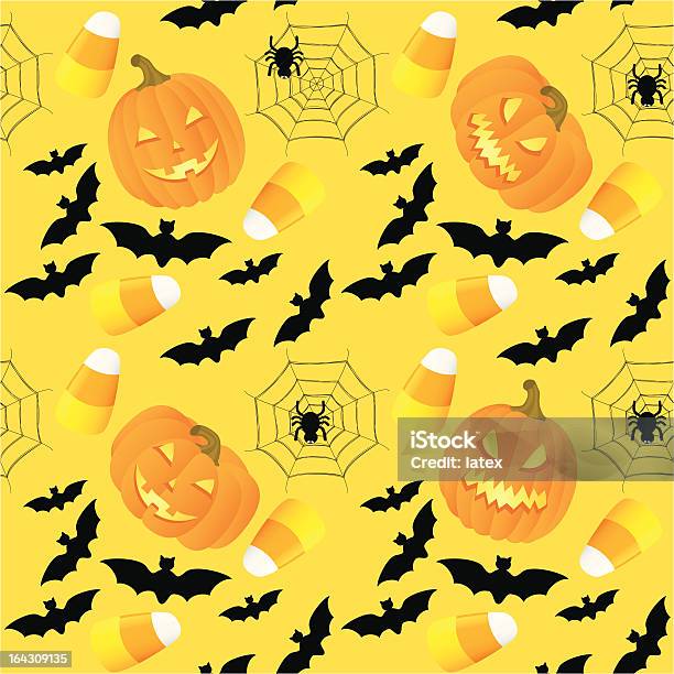 Halloween Seamless Pattern Stock Illustration - Download Image Now - Anger, Animal Markings, Autumn