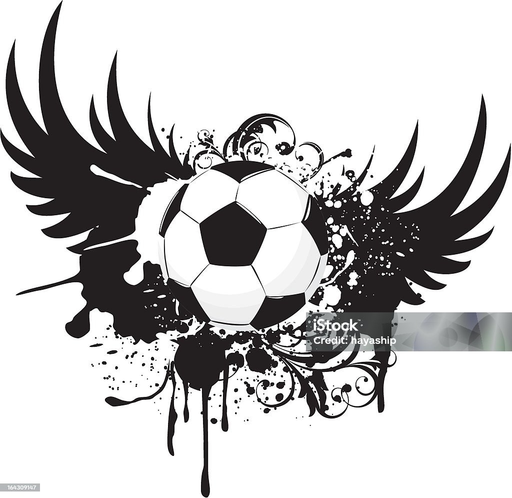 grunge symbole de football - clipart vectoriel de Abstrait libre de droits