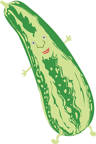 Good morning, Mr. Zucchini vector art illustration