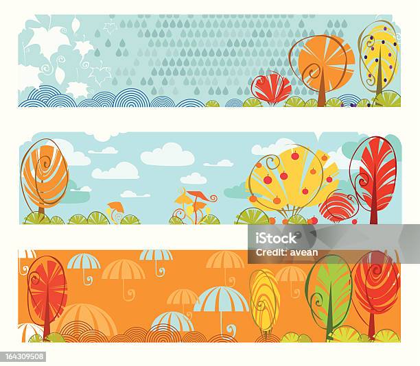 Осенний Баннеры — стоковая векторная графика и другие изображения на тему Огород - Огород, Абстрактный, Без людей