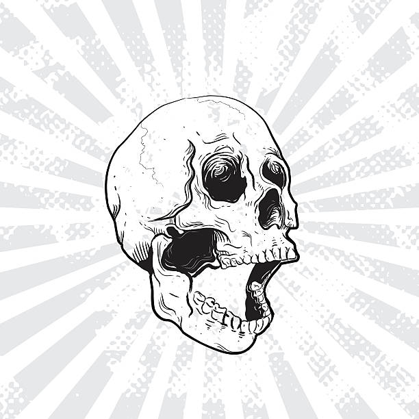 Czaszka Grunge – artystyczna grafika wektorowa