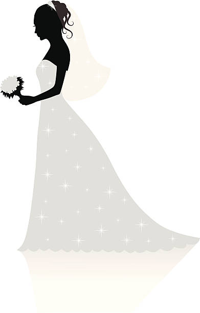 ilustrações de stock, clip art, desenhos animados e ícones de noiva. - wedding bride wedding reception silhouette