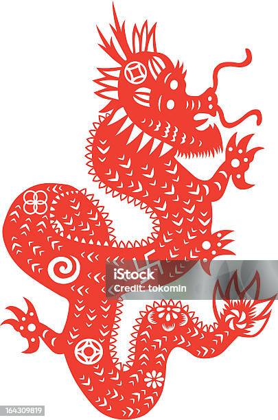 Ilustración de Papel Dragon y más Vectores Libres de Derechos de Adivinación - Adivinación, Animal, Arte