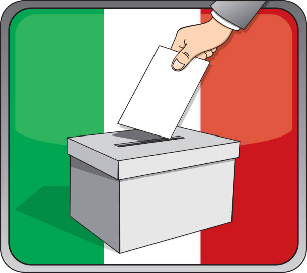 illustrazioni stock, clip art, cartoni animati e icone di tendenza di elezioni italiane-urna elettorale - italian elections