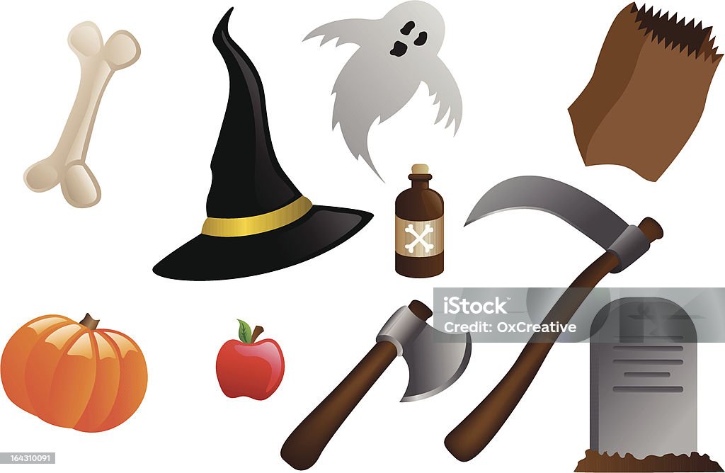 Halloween impostare 1 - arte vettoriale royalty-free di Busta di carta