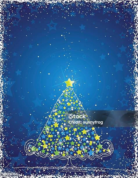 Ilustración de Árbol De Navidad y más Vectores Libres de Derechos de Abstracto - Abstracto, Aliso, Azul