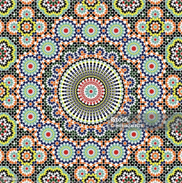 Meknes Complex Star Seamless Pattern Stock Illustration - Download Image Now - Antique, Arabic Style, Architectural Feature