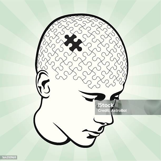 Head And Mind Puzzle Stock Illustration - Download Image Now - Jigsaw Puzzle, Men, Jigsaw Piece