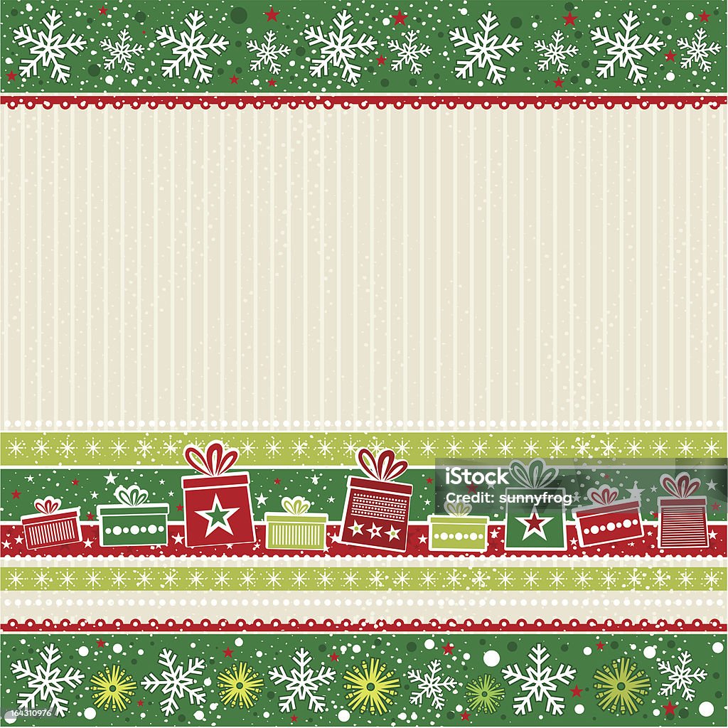Farbe Weihnachtskarte mit Geschenken - Lizenzfrei Abstrakt Vektorgrafik