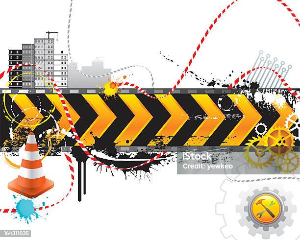 Image Of Assorted Construction Icons On White Background Stock Illustration - Download Image Now