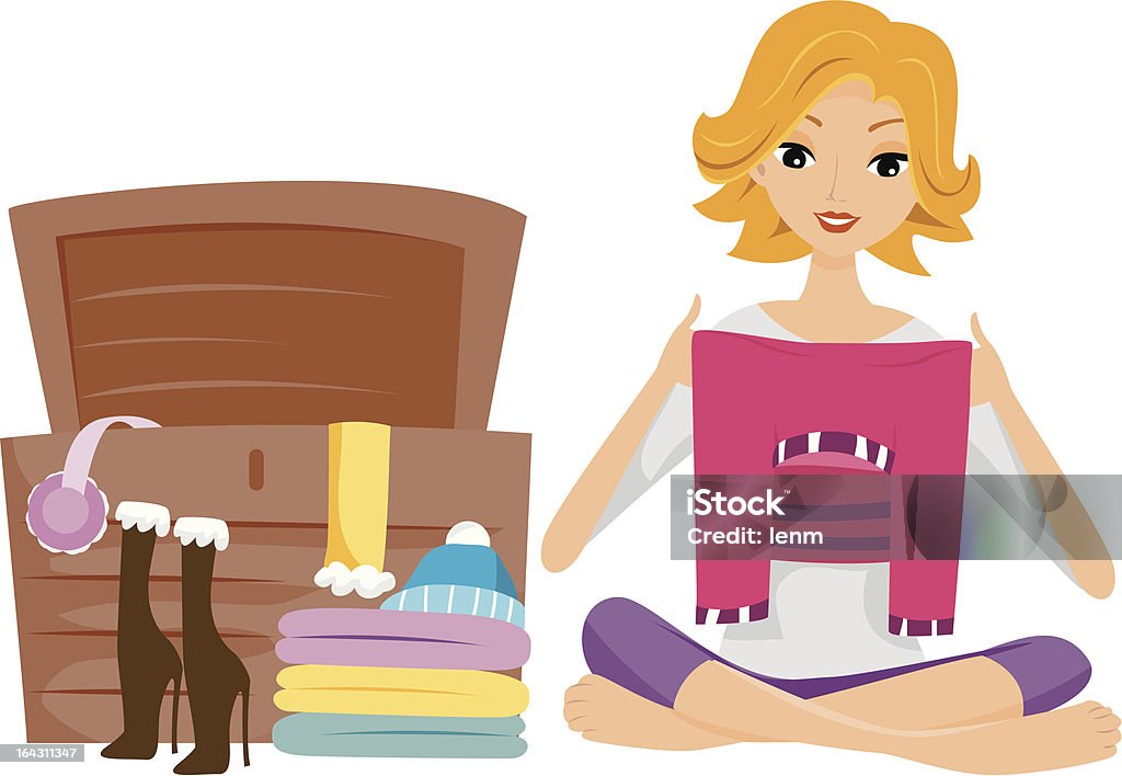 Stockage des vêtements - clipart vectoriel de Adulte libre de droits