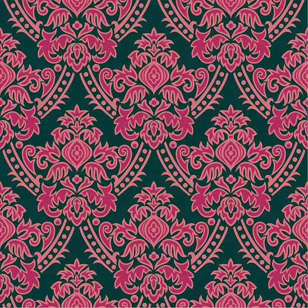 Vector illustration of Wallpaper green-pink
