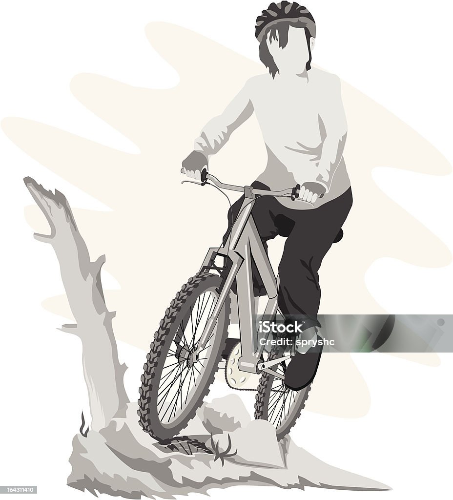 Off-road  biking "Mountain biking, vector illustration" Activity stock vector