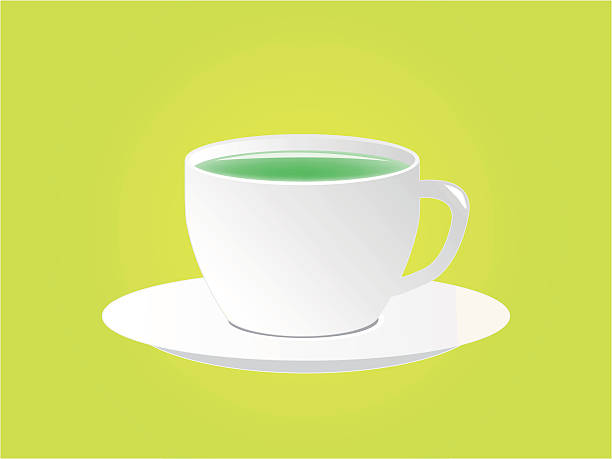 ilustrações, clipart, desenhos animados e ícones de chá verde - tea cup tea green tea chinese tea