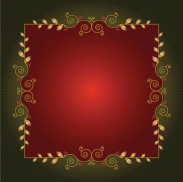 Christmas frame vector art illustration