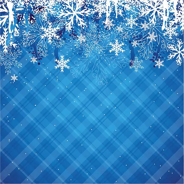 Vector illustration of blue christmas background