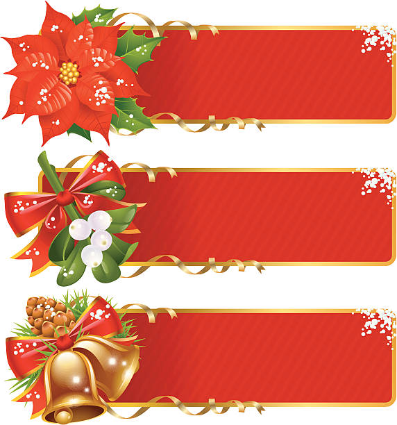 Christmas background set vector art illustration