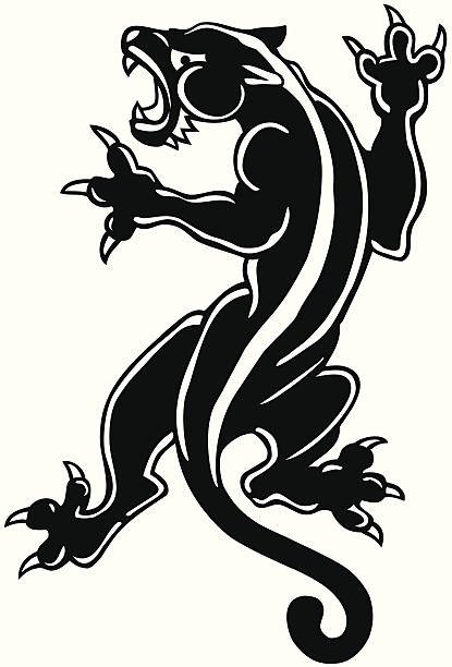 Panther Tattoo Stock Illustration - Download Image Now - Tattoo, Black  Leopard, Cut Out - iStock