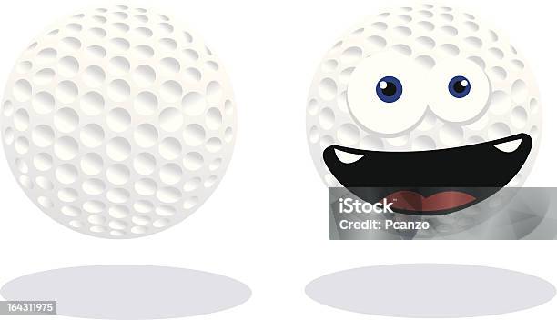 Divertente Pallina Da Golf - Immagini vettoriali stock e altre immagini di Antropomorfo - Antropomorfo, Attrezzatura sportiva, Bianco