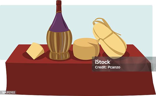 Ilustración de Comida Italiana Vino y más Vectores Libres de Derechos de Alimento - Alimento, Bebida alcohólica, Botella