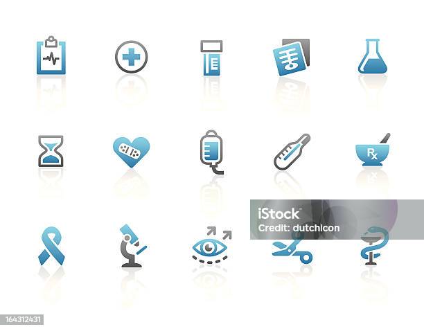 Gesundheitswesen Symbole Stock Vektor Art und mehr Bilder von AIDS-Schleife - AIDS-Schleife, Bandage, Becherglas