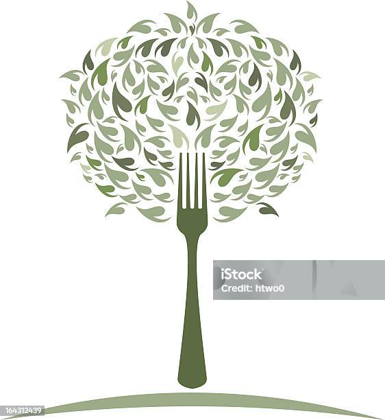 샐러드 포크 트리 0명에 대한 스톡 벡터 아트 및 기타 이미지 - 0명, 건강한 생활방식, 건강한 식생활