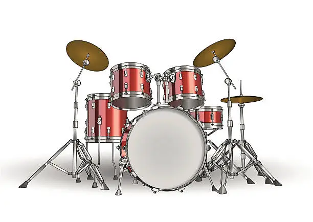 Vector illustration of Vector drum kit