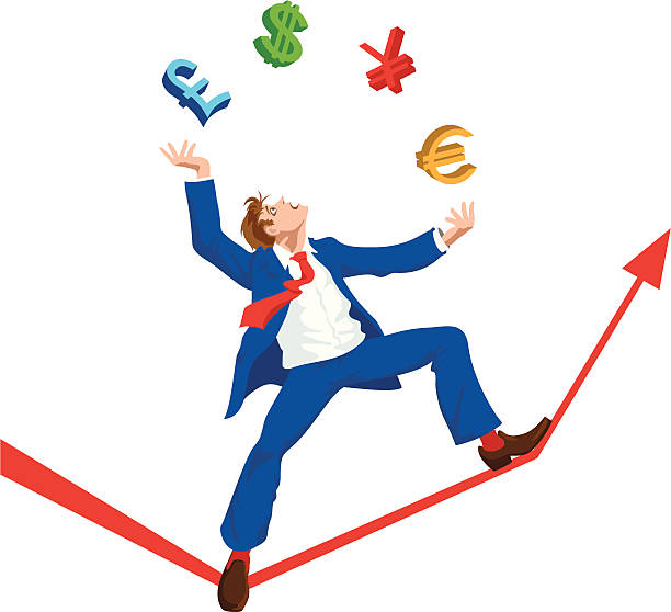 jonglieren geschäftsmann - finance juggling businessman euro symbol stock-grafiken, -clipart, -cartoons und -symbole