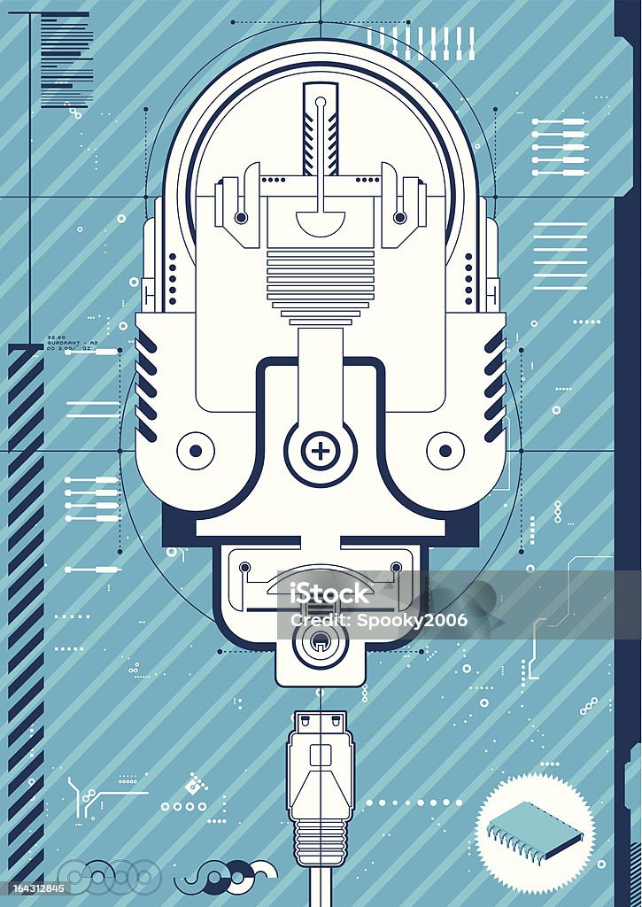 Reproductor de CD o funky disco duro. - arte vectorial de Abstracto libre de derechos