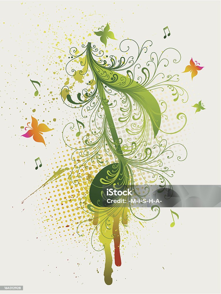 note de musique - clipart vectoriel de Abstrait libre de droits