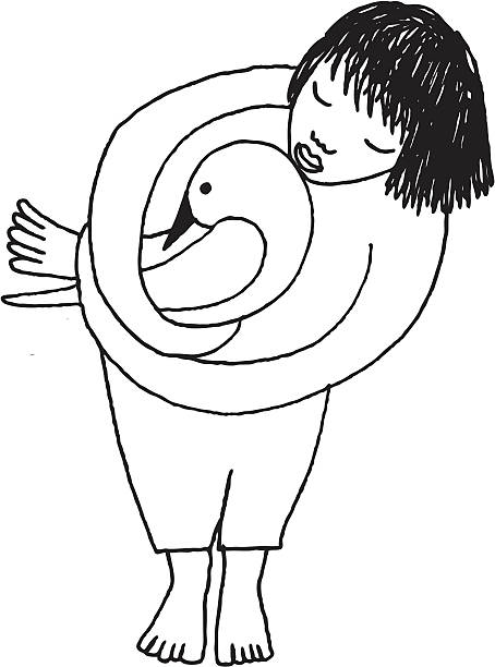 child holding a la paz, dove - ilustración de arte vectorial