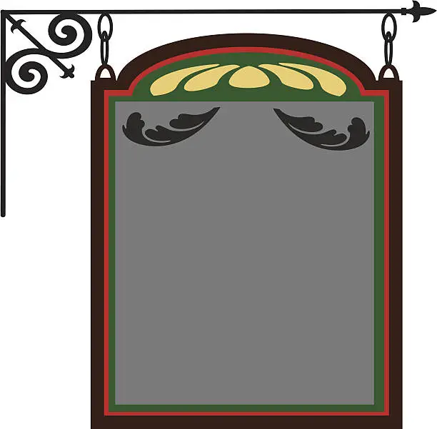 Vector illustration of Hanging Pub Sign