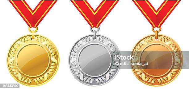 Медаль — стоковая векторная графика и другие изображения на тему Бронза - Бронза, Бронзовая медаль, Бронзовый