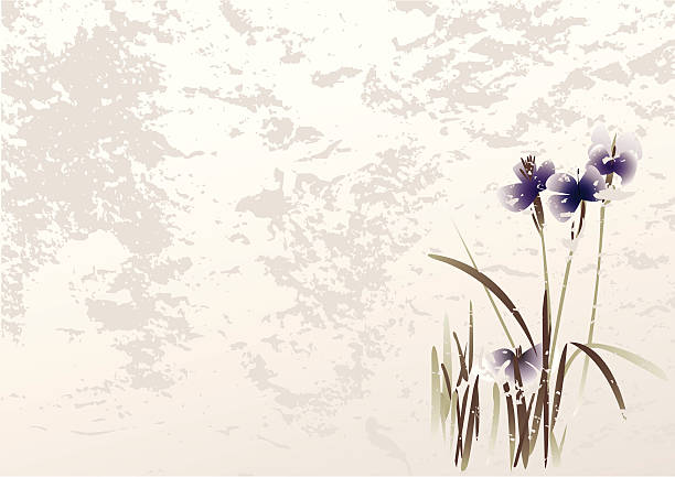 Vector grunge floral background vector art illustration