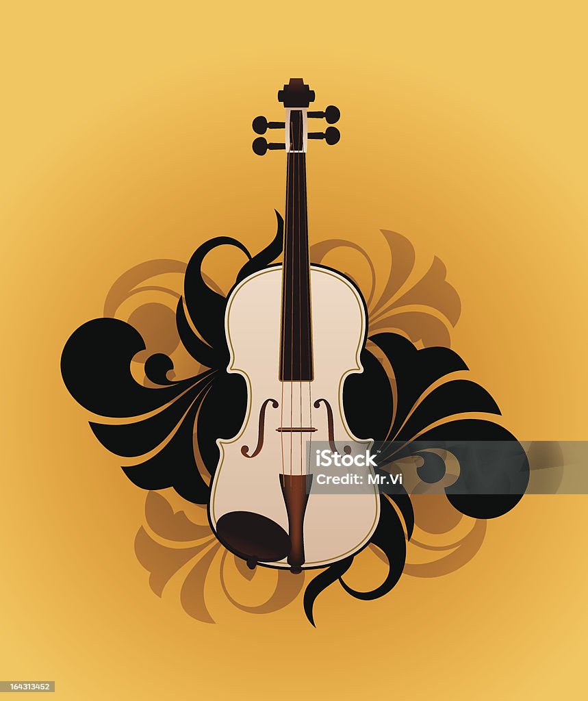 Branco violino - Vetor de Elemento de desenho royalty-free