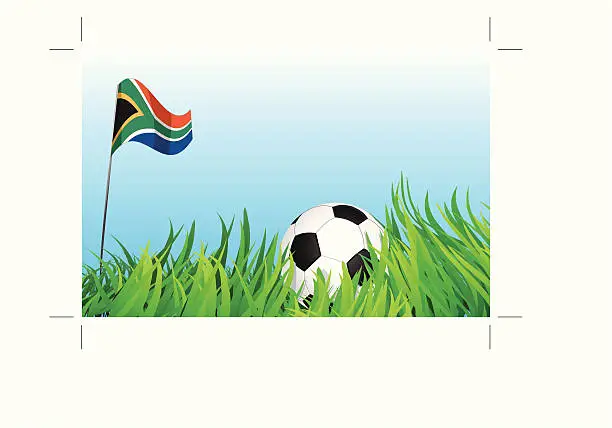 Vector illustration of soccer ball, world cup theme - south africa