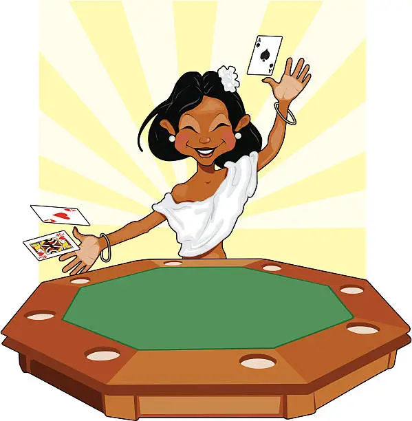 Vector illustration of The River Queen of Poker