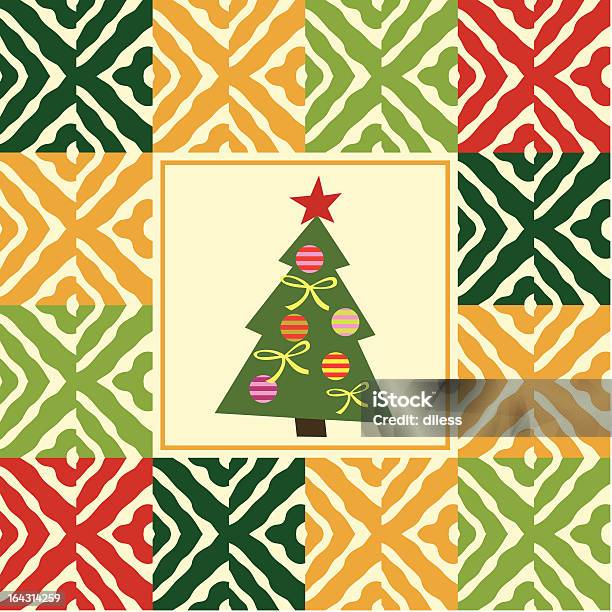 Seamless Pattern Di Natale - Immagini vettoriali stock e altre immagini di A forma di stella - A forma di stella, Albero, Albero di natale